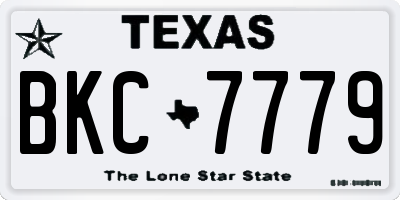TX license plate BKC7779