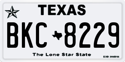 TX license plate BKC8229