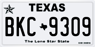 TX license plate BKC9309