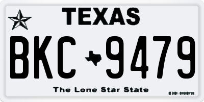 TX license plate BKC9479