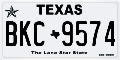 TX license plate BKC9574