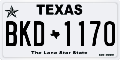 TX license plate BKD1170