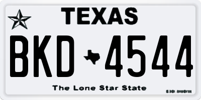 TX license plate BKD4544