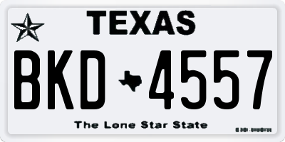 TX license plate BKD4557