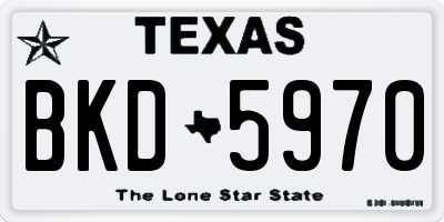 TX license plate BKD5970
