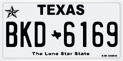 TX license plate BKD6169