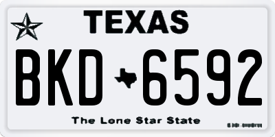 TX license plate BKD6592