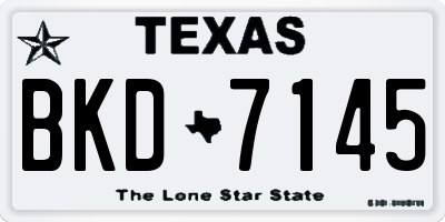 TX license plate BKD7145
