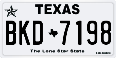TX license plate BKD7198