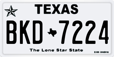 TX license plate BKD7224