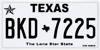 TX license plate BKD7225