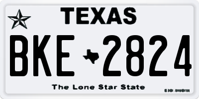 TX license plate BKE2824