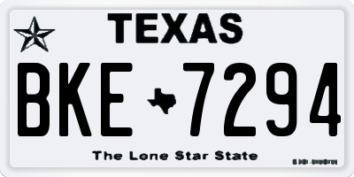 TX license plate BKE7294