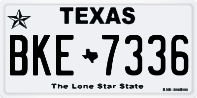 TX license plate BKE7336