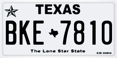 TX license plate BKE7810