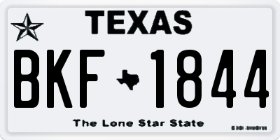 TX license plate BKF1844