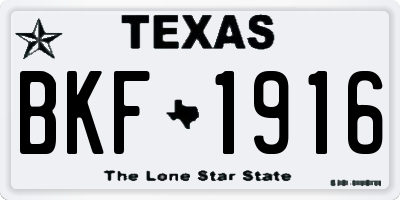TX license plate BKF1916
