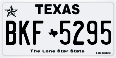 TX license plate BKF5295
