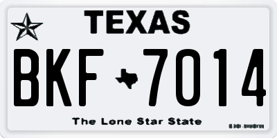 TX license plate BKF7014