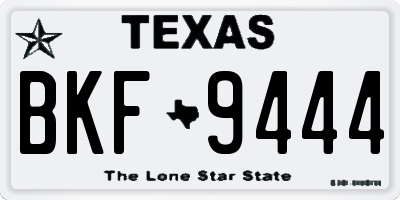 TX license plate BKF9444