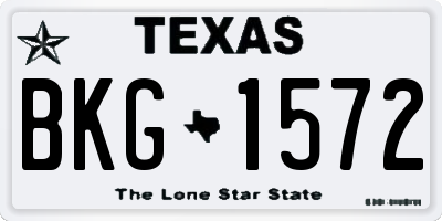 TX license plate BKG1572