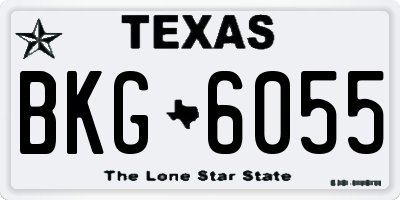 TX license plate BKG6055