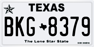 TX license plate BKG8379