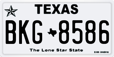 TX license plate BKG8586