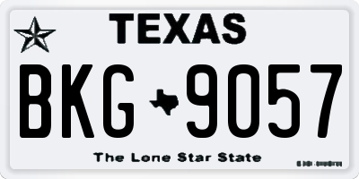 TX license plate BKG9057