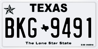 TX license plate BKG9491