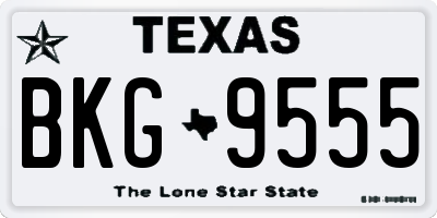 TX license plate BKG9555