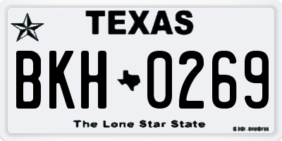 TX license plate BKH0269