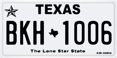 TX license plate BKH1006