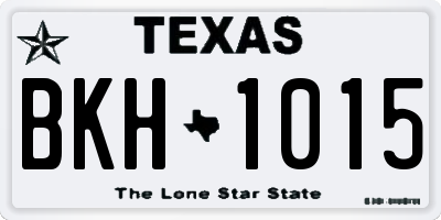 TX license plate BKH1015