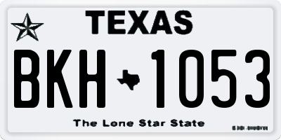 TX license plate BKH1053