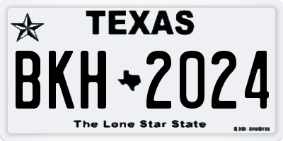 TX license plate BKH2024