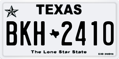 TX license plate BKH2410