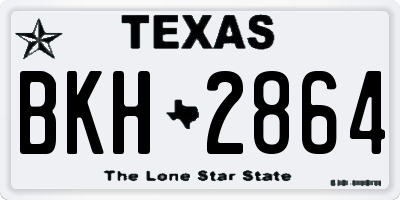 TX license plate BKH2864