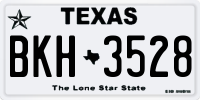 TX license plate BKH3528