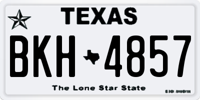 TX license plate BKH4857