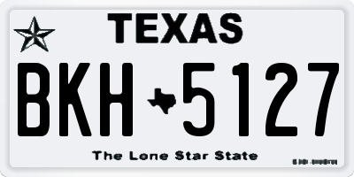 TX license plate BKH5127