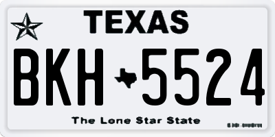 TX license plate BKH5524