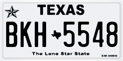 TX license plate BKH5548