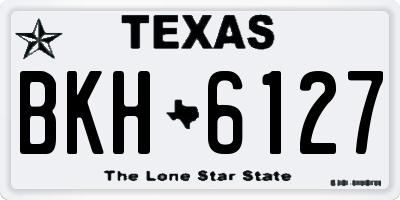 TX license plate BKH6127