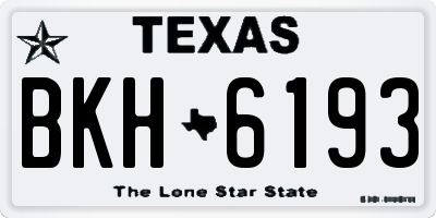TX license plate BKH6193