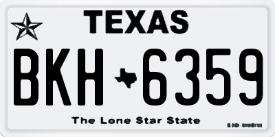 TX license plate BKH6359