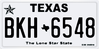 TX license plate BKH6548