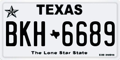 TX license plate BKH6689