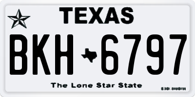 TX license plate BKH6797