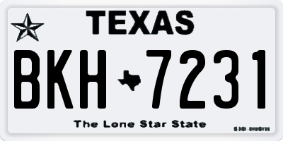 TX license plate BKH7231